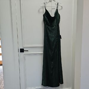 Lulu's Dark Green Formal Maxi Dress Brand New W/ Tags Sz: M